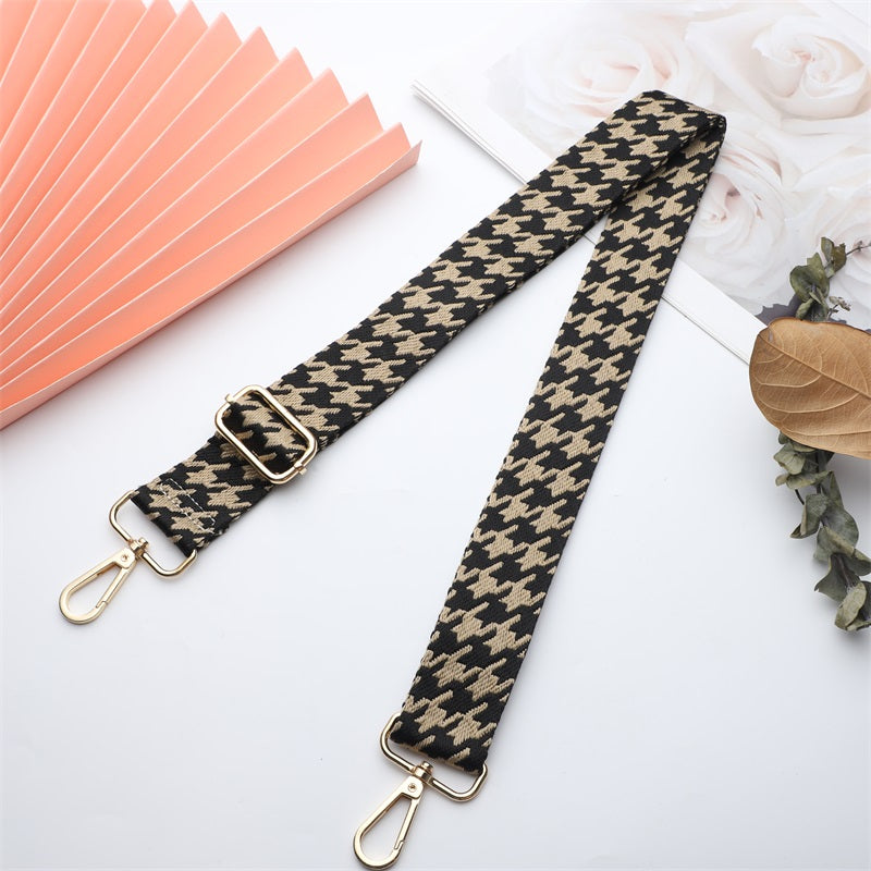 Houndstooth Textured Bag Strap