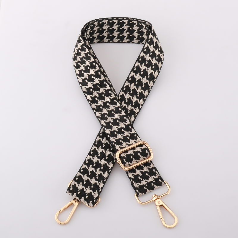Houndstooth Textured Bag Strap
