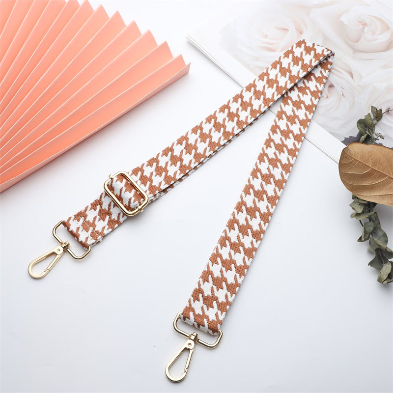 Houndstooth Textured Bag Strap