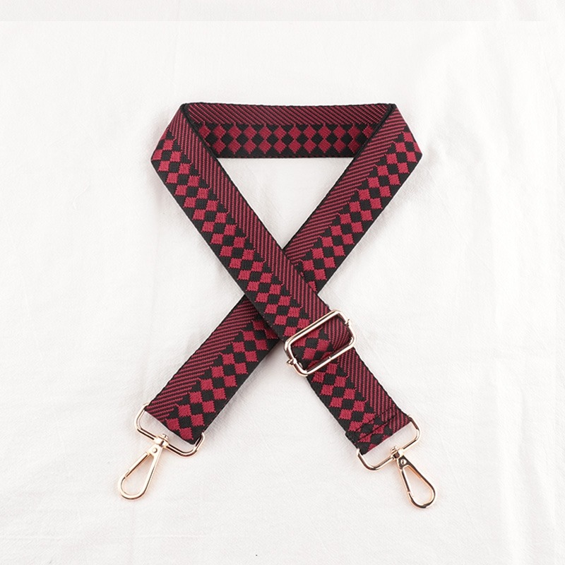 Check Stripe Pattern Bag Strap