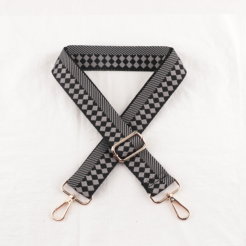Check Stripe Pattern Bag Strap