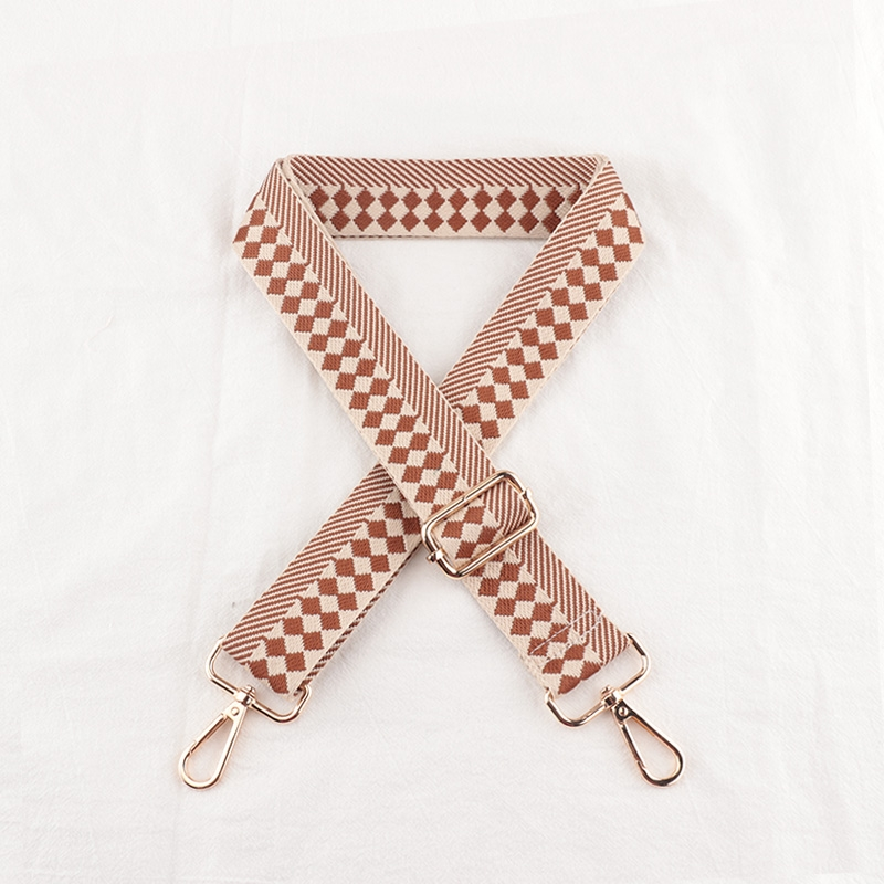 Check Stripe Pattern Bag Strap
