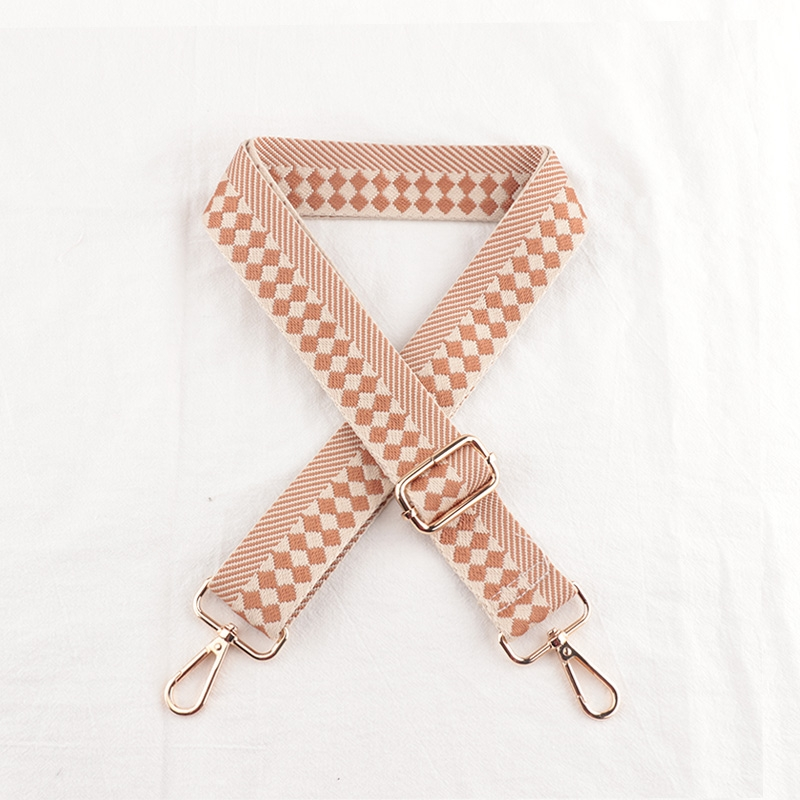 Check Stripe Pattern Bag Strap
