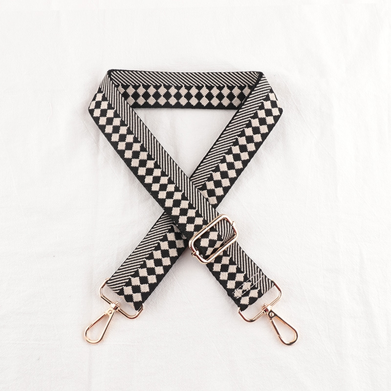 Check Stripe Pattern Bag Strap