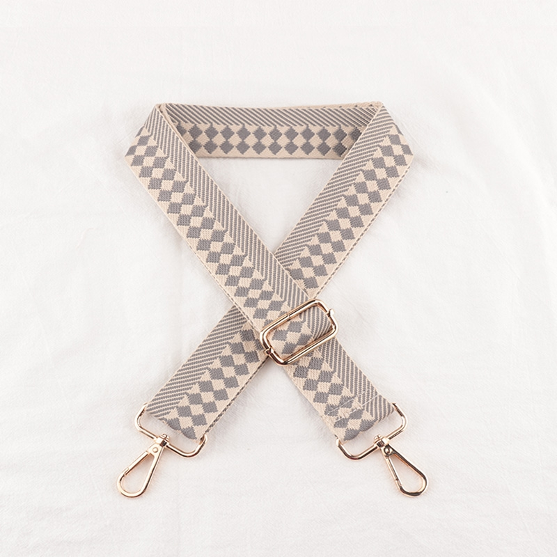Check Stripe Pattern Bag Strap