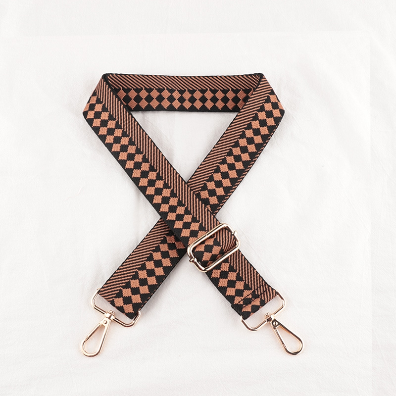 Check Stripe Pattern Bag Strap