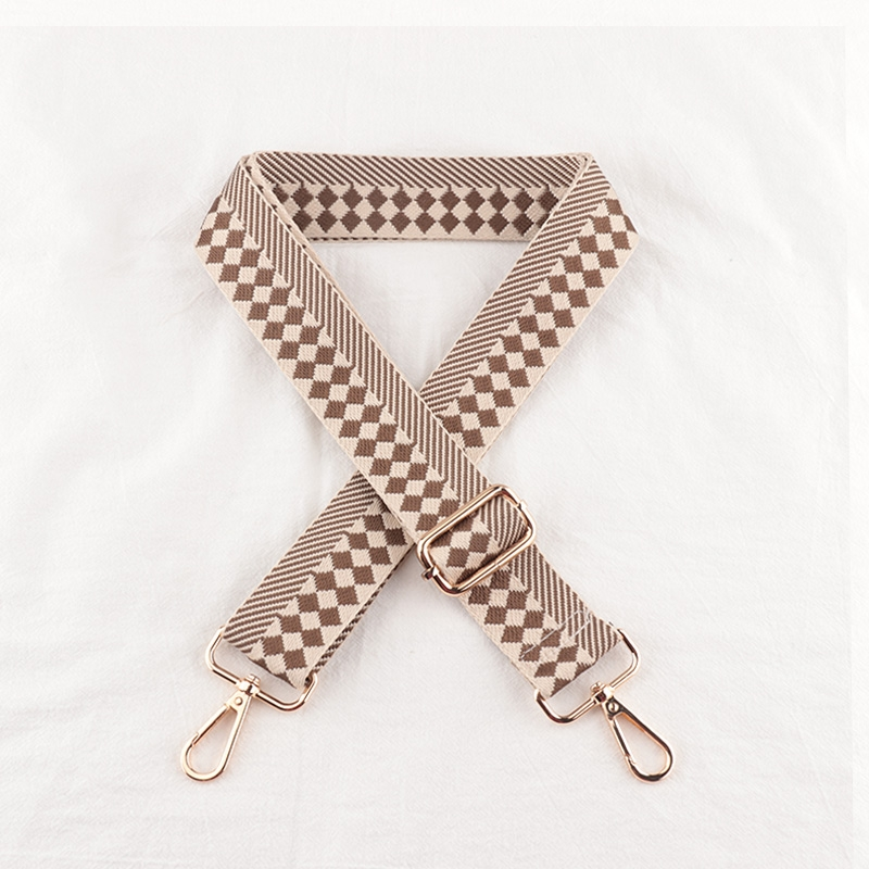Check Stripe Pattern Bag Strap