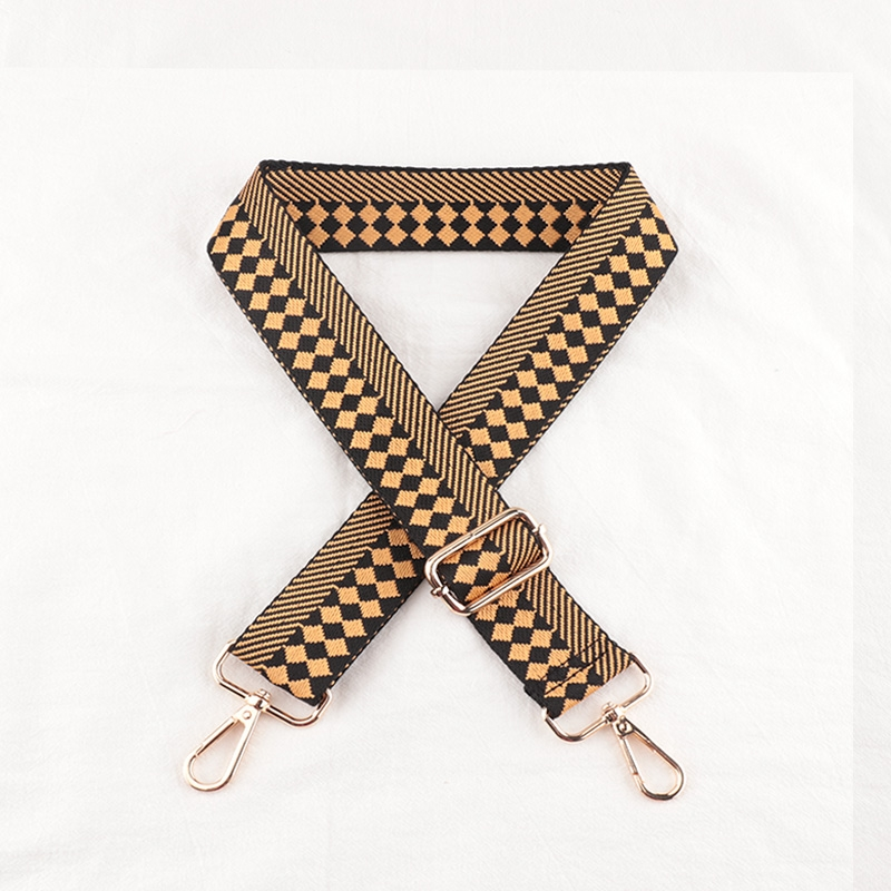 Check Stripe Pattern Bag Strap