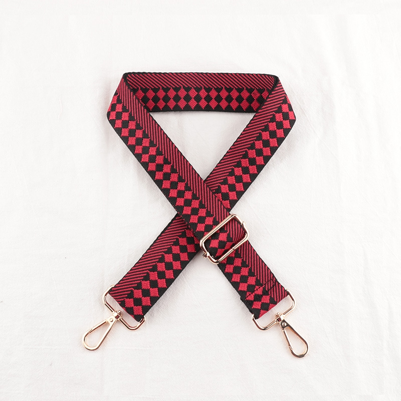 Check Stripe Pattern Bag Strap