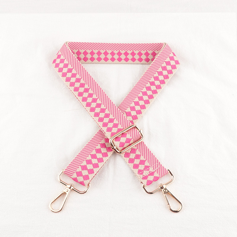 Check Stripe Pattern Bag Strap
