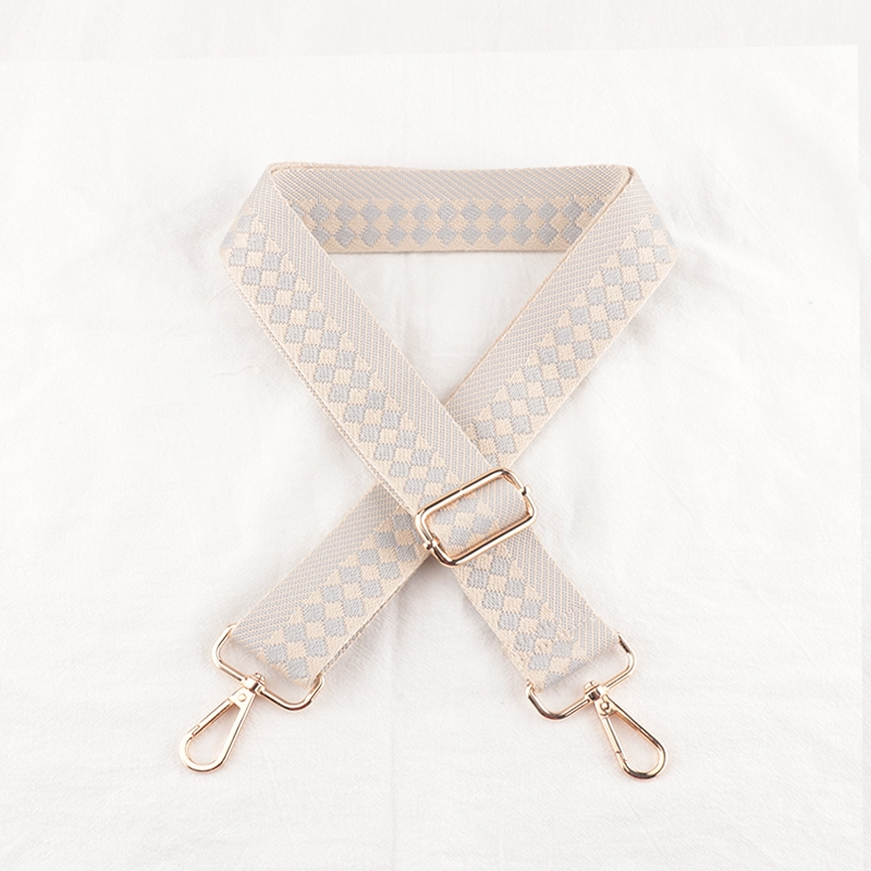 Check Stripe Pattern Bag Strap