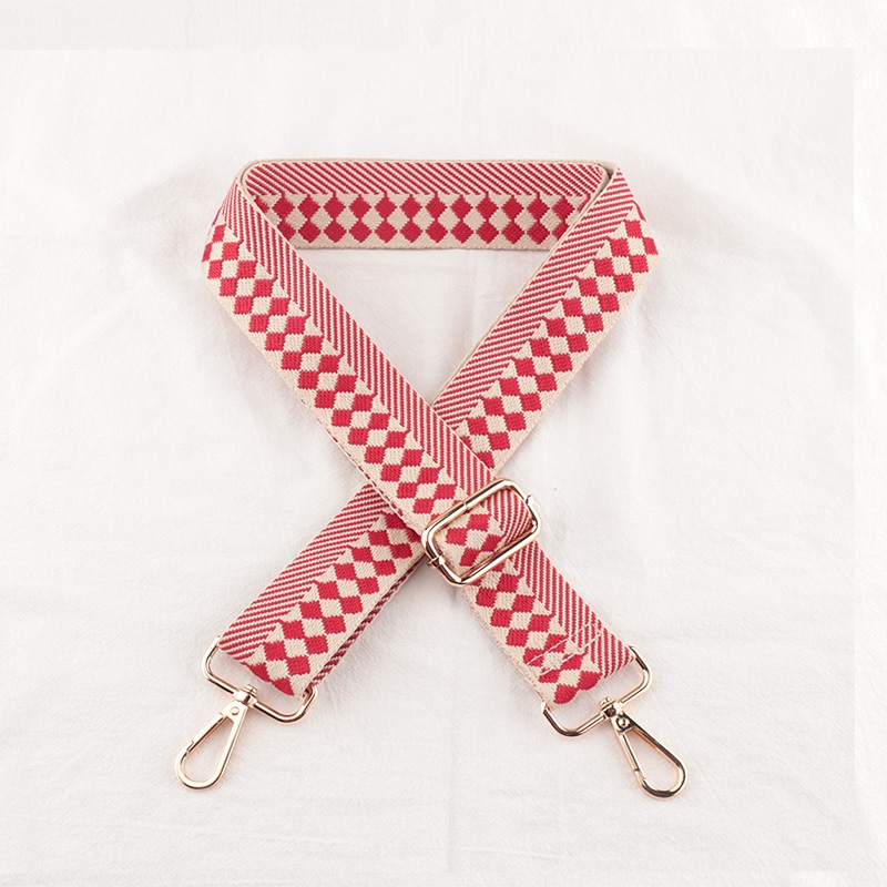 Check Stripe Pattern Bag Strap