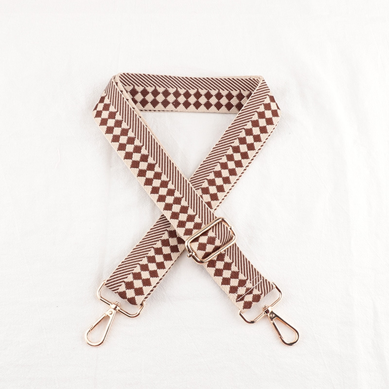 Check Stripe Pattern Bag Strap