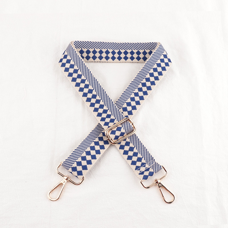 Check Stripe Pattern Bag Strap