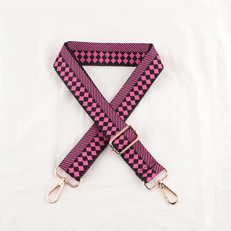 Check Stripe Pattern Bag Strap