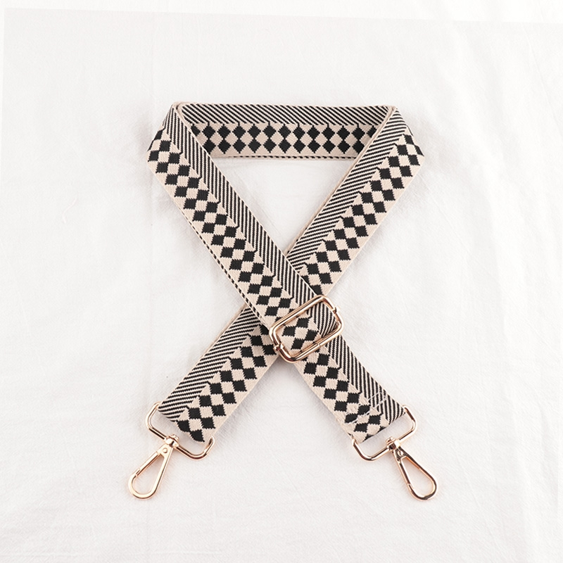 Check Stripe Pattern Bag Strap