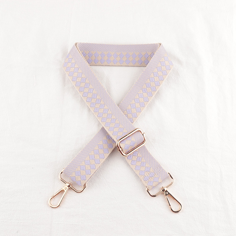 Check Stripe Pattern Bag Strap