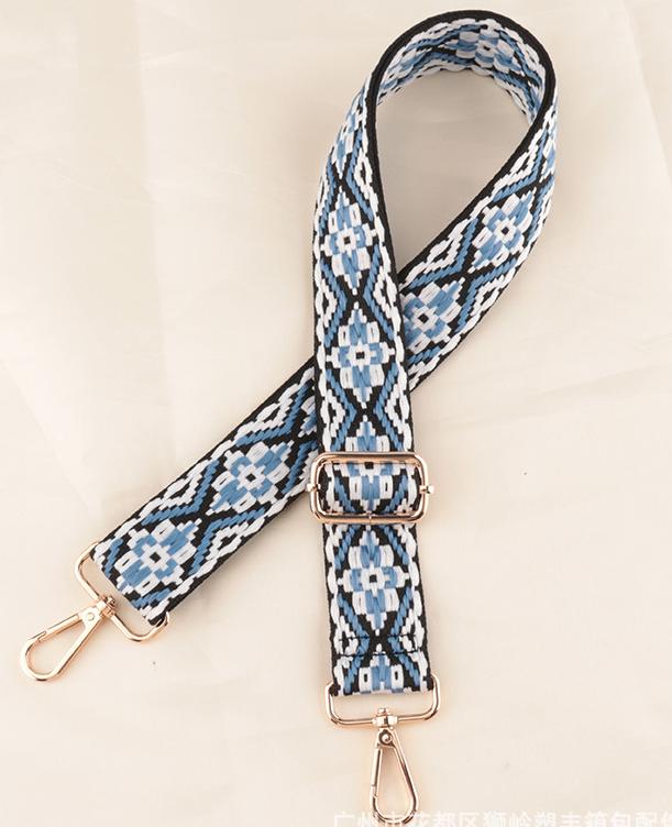 Multicolor Jacquard Bag Shoulder Strap
