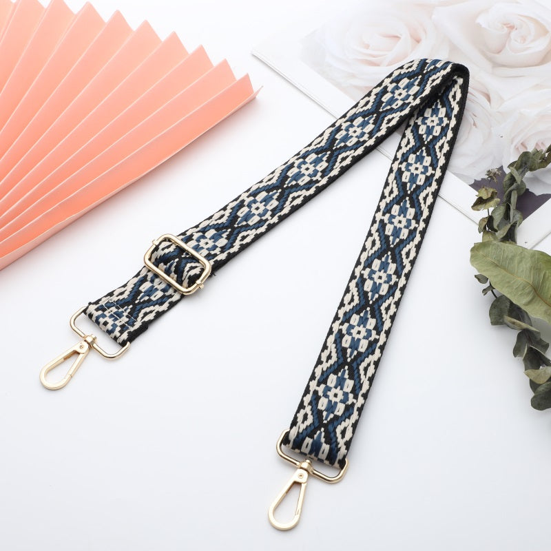 Multicolor Jacquard Bag Shoulder Strap