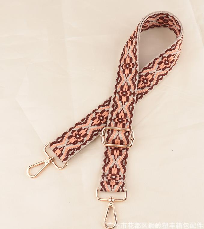 Multicolor Jacquard Bag Shoulder Strap
