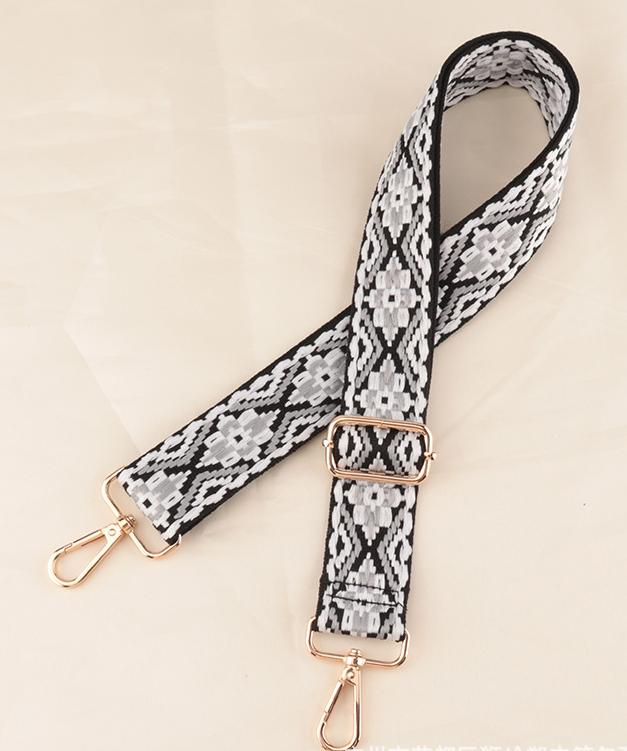 Multicolor Jacquard Bag Shoulder Strap