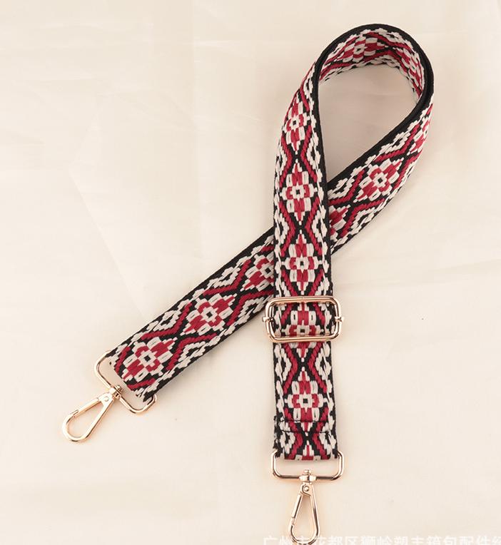 Multicolor Jacquard Bag Shoulder Strap