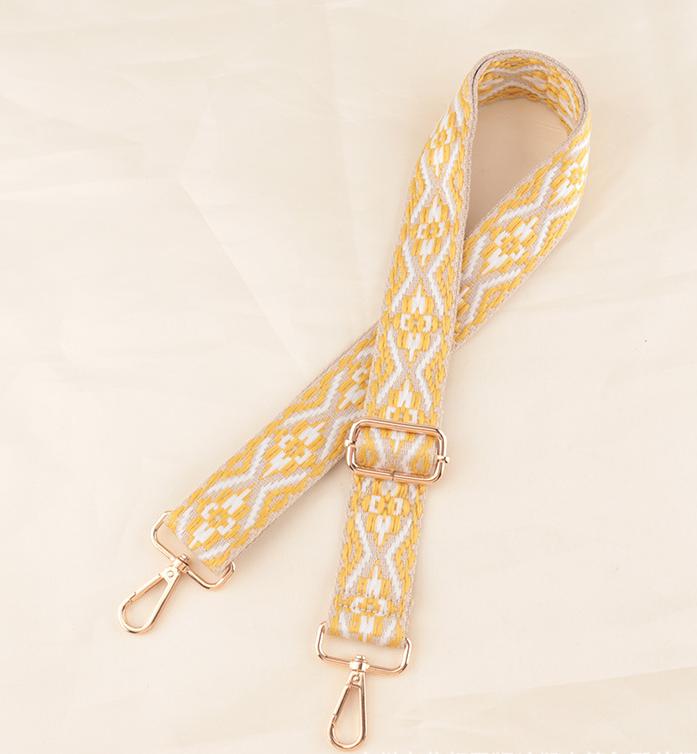 Multicolor Jacquard Bag Shoulder Strap