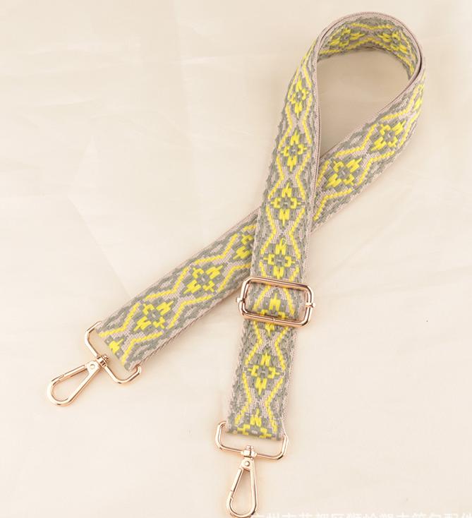 Multicolor Jacquard Bag Shoulder Strap