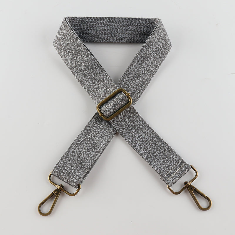 Solid Color Woolen Pattern Bronze Buckle Shoulder Straps