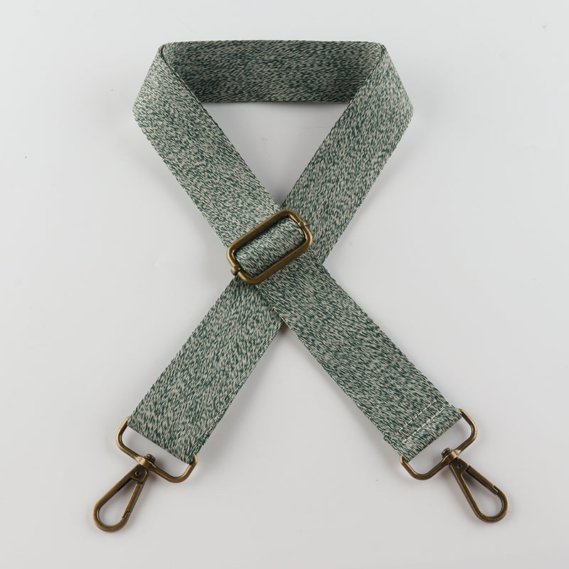 Solid Color Woolen Pattern Bronze Buckle Shoulder Straps
