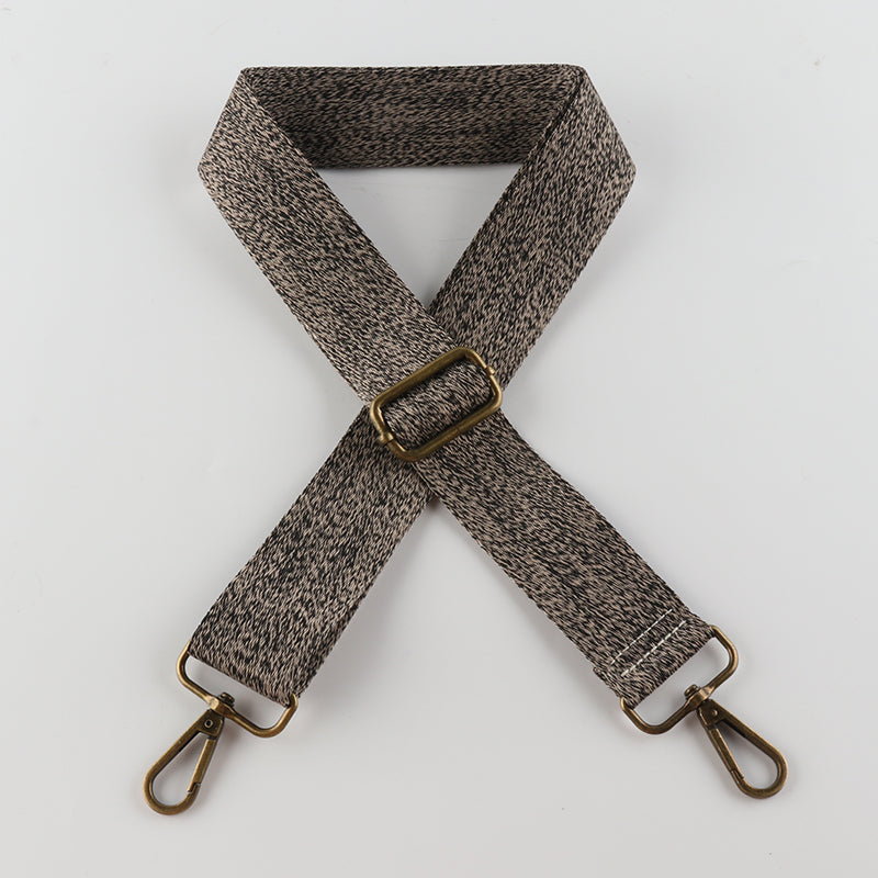 Solid Color Woolen Pattern Bronze Buckle Shoulder Straps