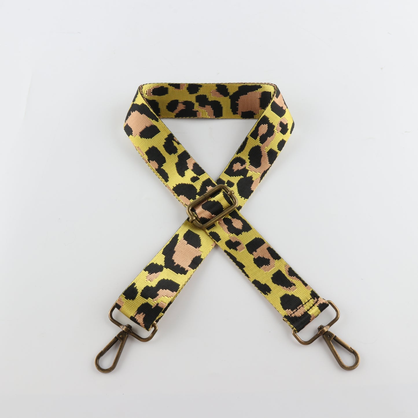 Contrasting Color Leopard Print Bag Strap