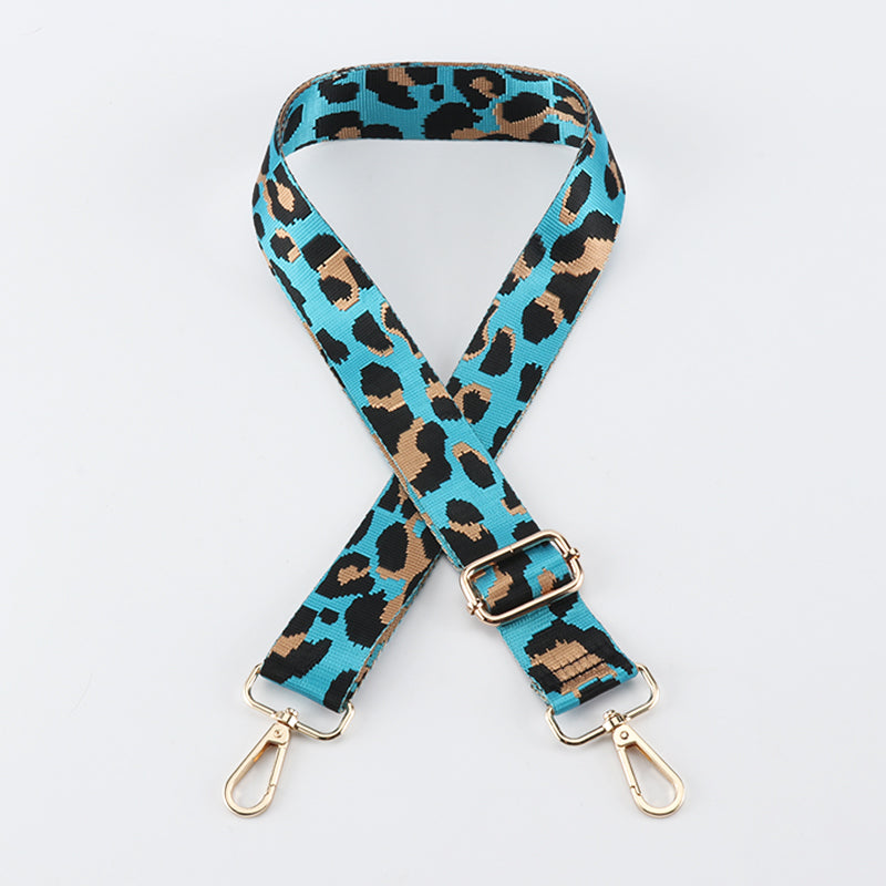 Contrasting Color Leopard Print Bag Strap