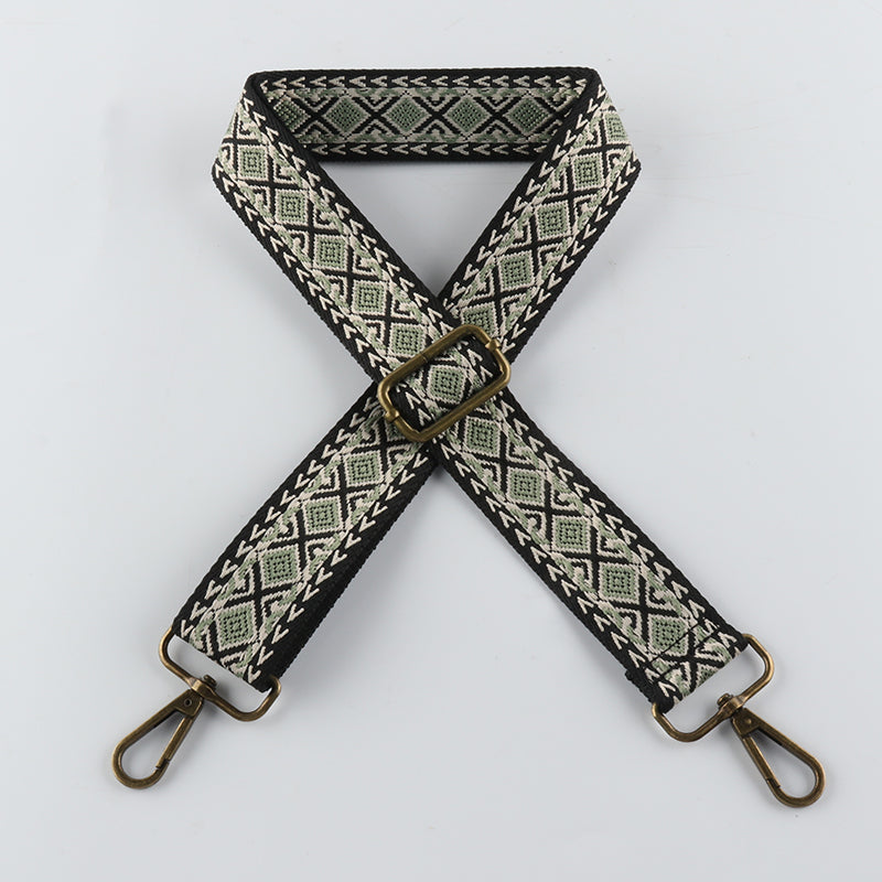 X-pattern Diamond Stitching Bronze Buckle Shoulder Straps