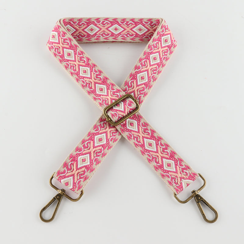 X-pattern Diamond Stitching Bronze Buckle Shoulder Straps
