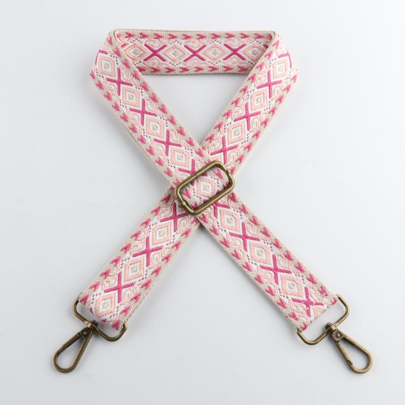 X-pattern Diamond Stitching Bronze Buckle Shoulder Straps