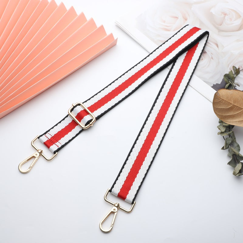 Striped Jacquard Bag Shoulder Strap