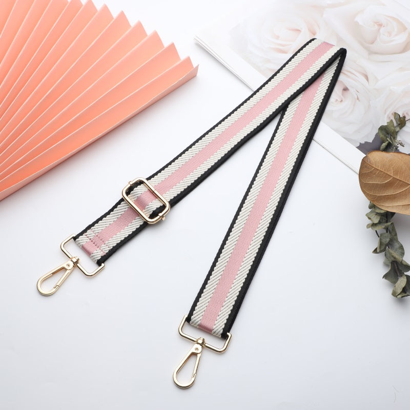 Striped Jacquard Bag Shoulder Strap