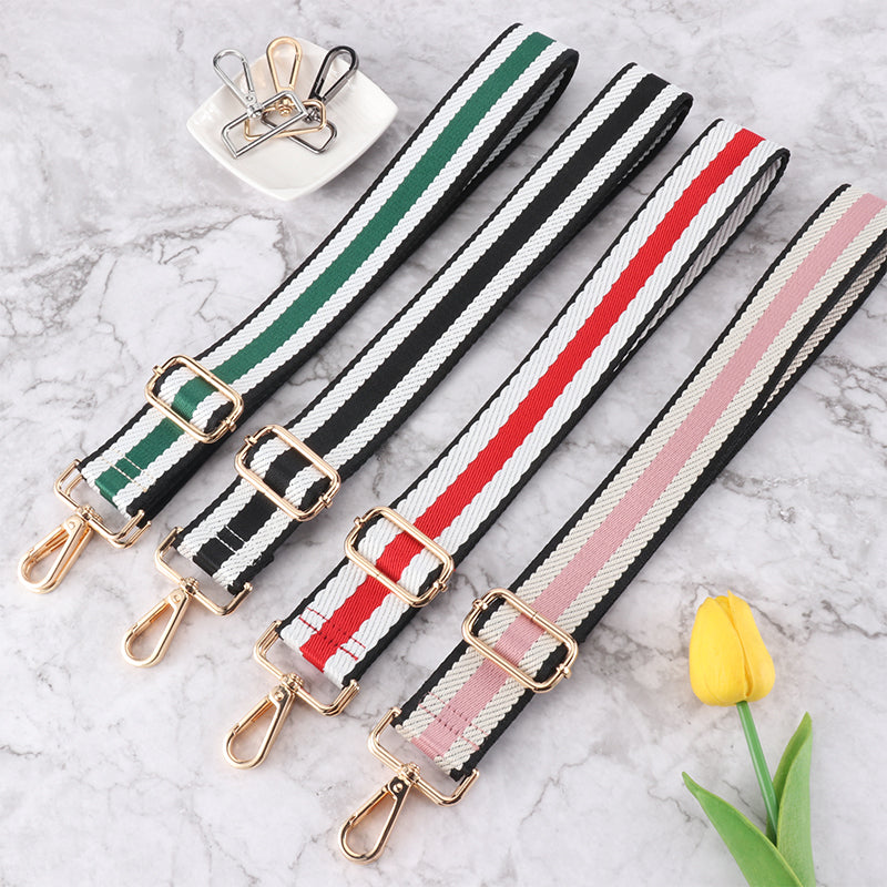 Striped Jacquard Bag Shoulder Strap