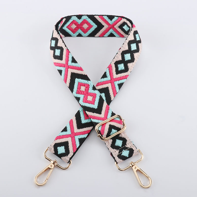 Symmetrical Graphic Textured Shoulder Strap