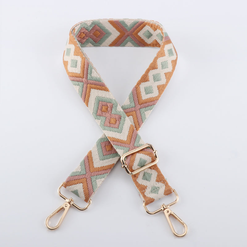 Symmetrical Graphic Textured Shoulder Strap