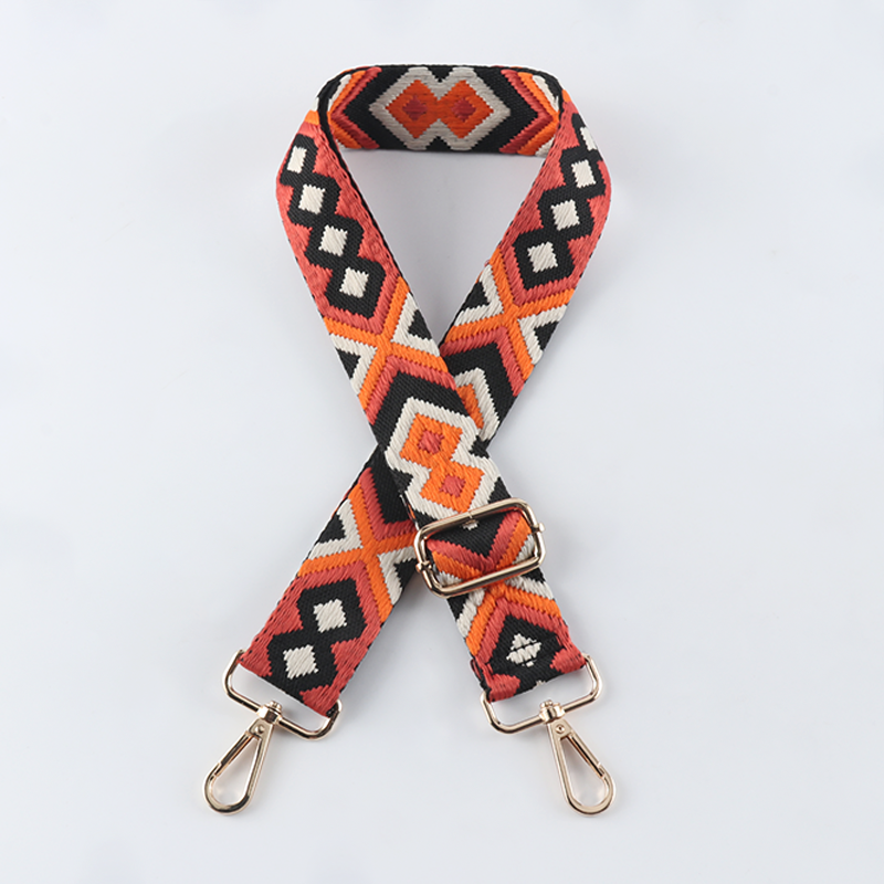 Symmetrical Graphic Textured Shoulder Strap