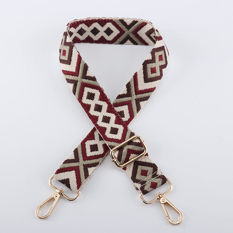 Symmetrical Graphic Textured Shoulder Strap