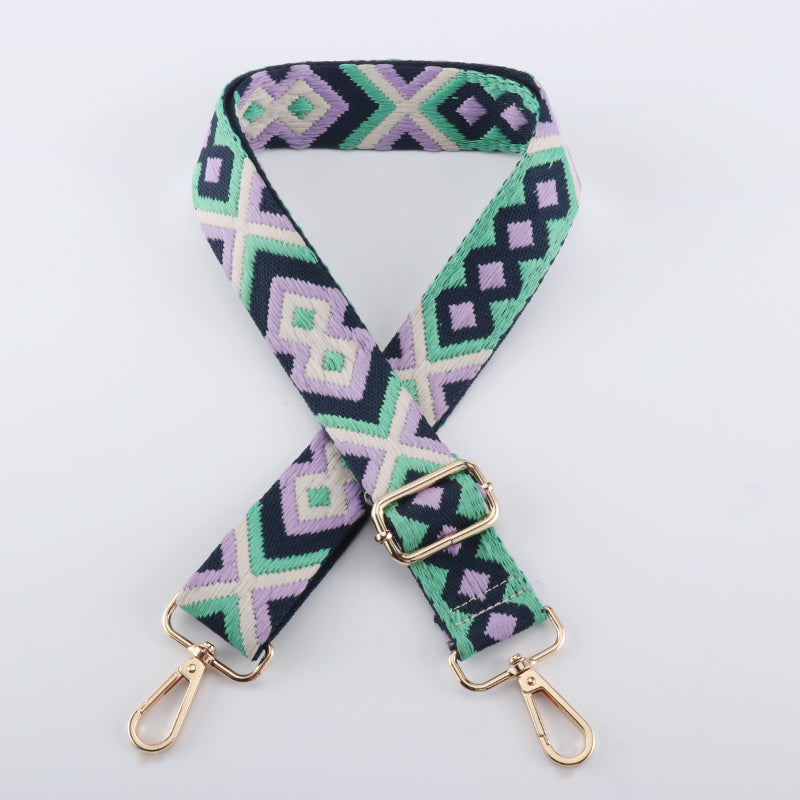 Symmetrical Graphic Textured Shoulder Strap