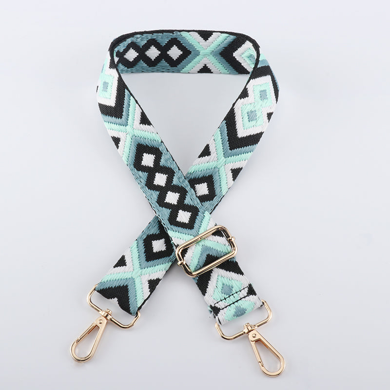 Symmetrical Graphic Textured Shoulder Strap