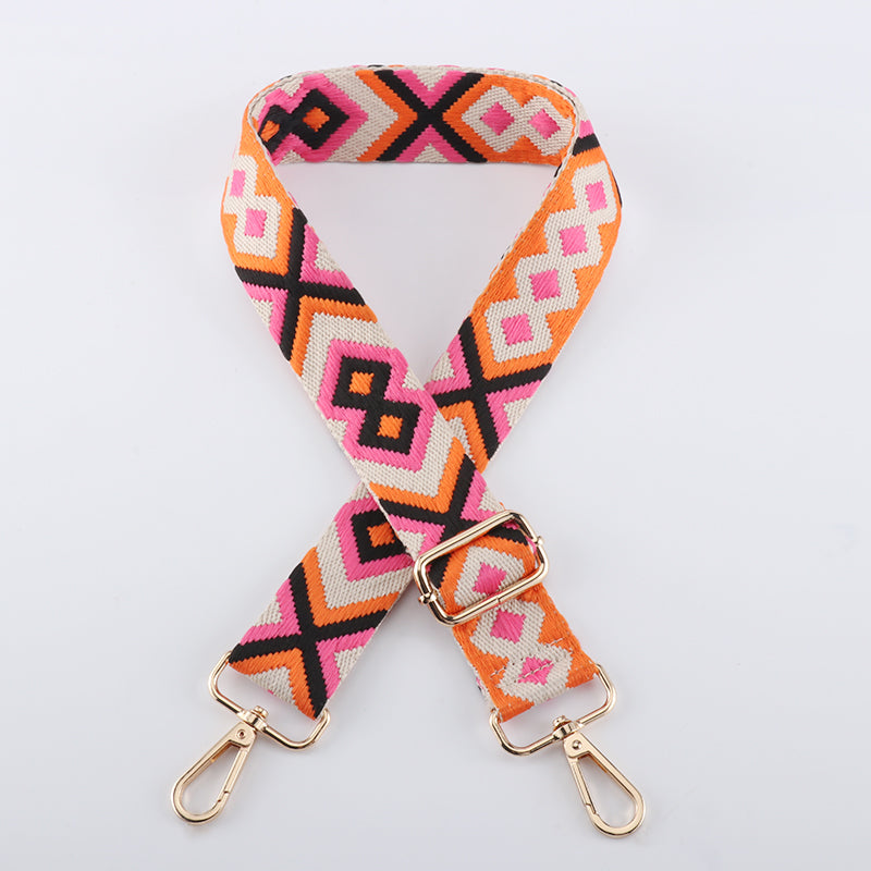 Symmetrical Graphic Textured Shoulder Strap