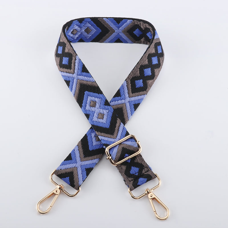 Symmetrical Graphic Textured Shoulder Strap