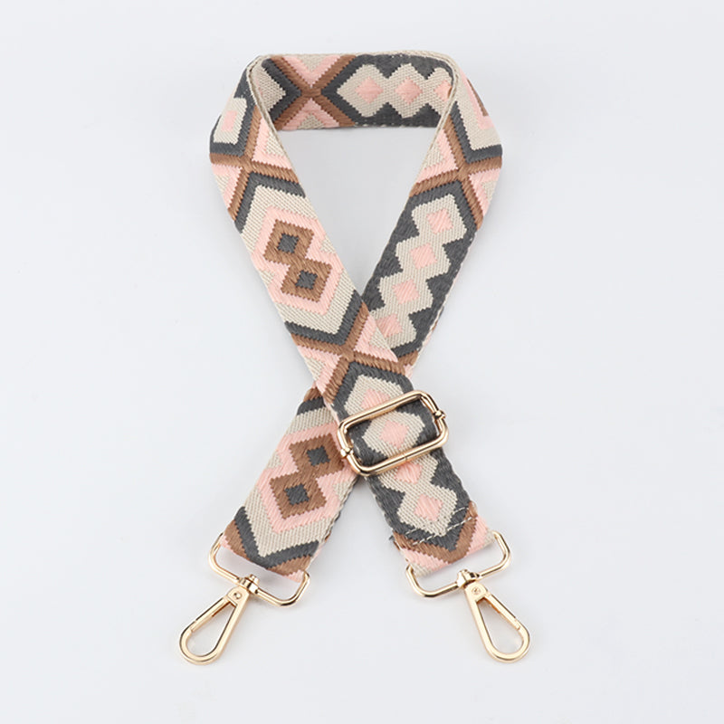 Symmetrical Graphic Textured Shoulder Strap