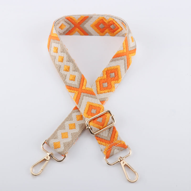 Symmetrical Graphic Textured Shoulder Strap
