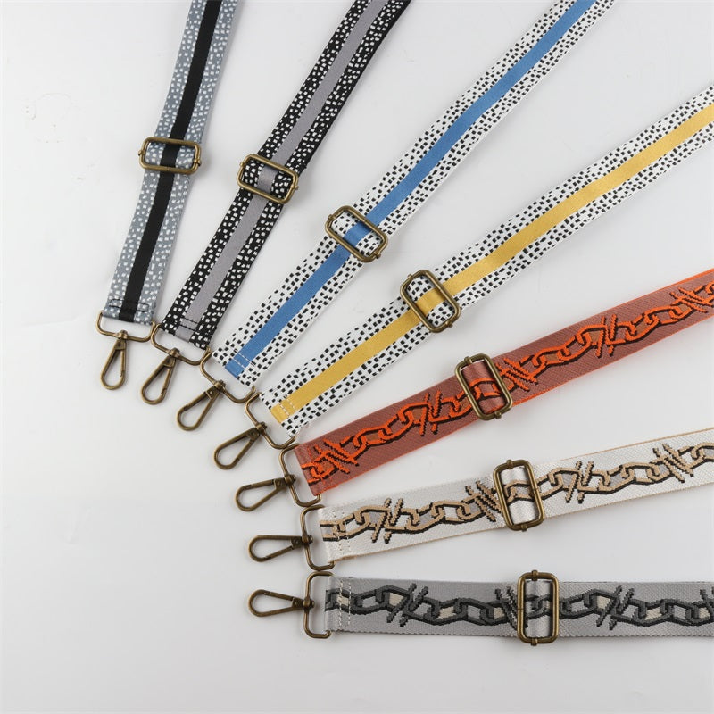 Colorful Spotted Printed Bronze Buckle Shoulder Straps